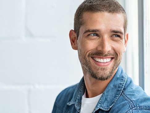 young man smiling