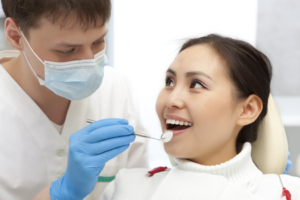 a patient attending an oral cancer screening 