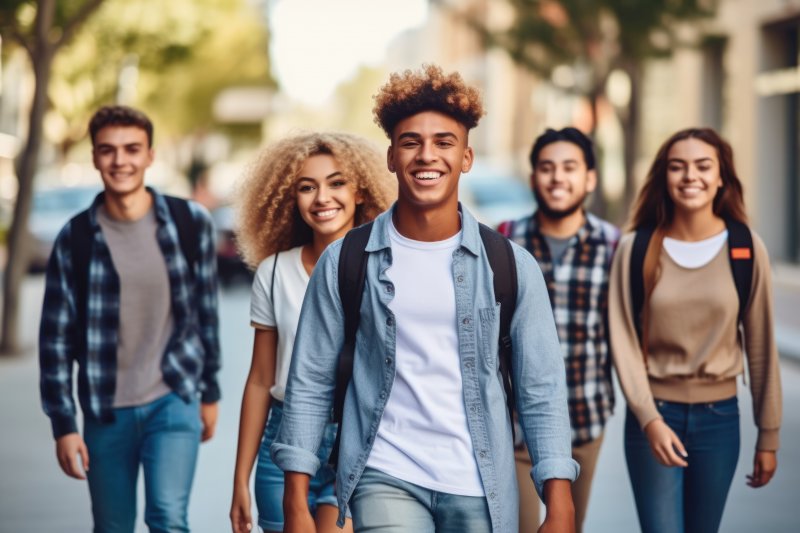 a group of students with bright smiles